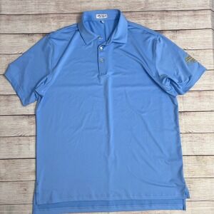Peter Millar Summer Comfort Mens Blue Performance Golf Polo Shirt Large
